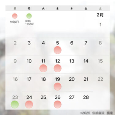 【お知らせ】2025年2月の診療について