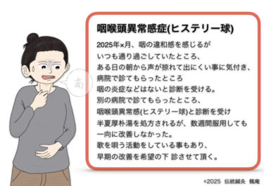 咽喉頭異常感症(ヒステリー球)